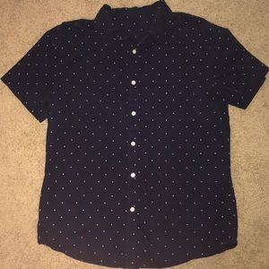 Forever 21 Navy Short Sleeve with White Diamonds